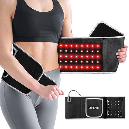 RegeNEase – Opove Red Light Therapy Belt with Portable Power Controller Near-Infrared Light Therapy for Tissue Repair Resolve Inflammation Relieve Back Pain 660nm & 850nm Wavelengths New Version R2